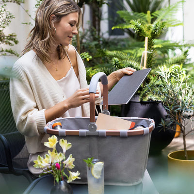 reisenthel carrybag twist sky rose– Stabiler Einkaufskorb mit viel Stauraum und praktischer Innentasche – Elegantes und wasserabweisendes Design