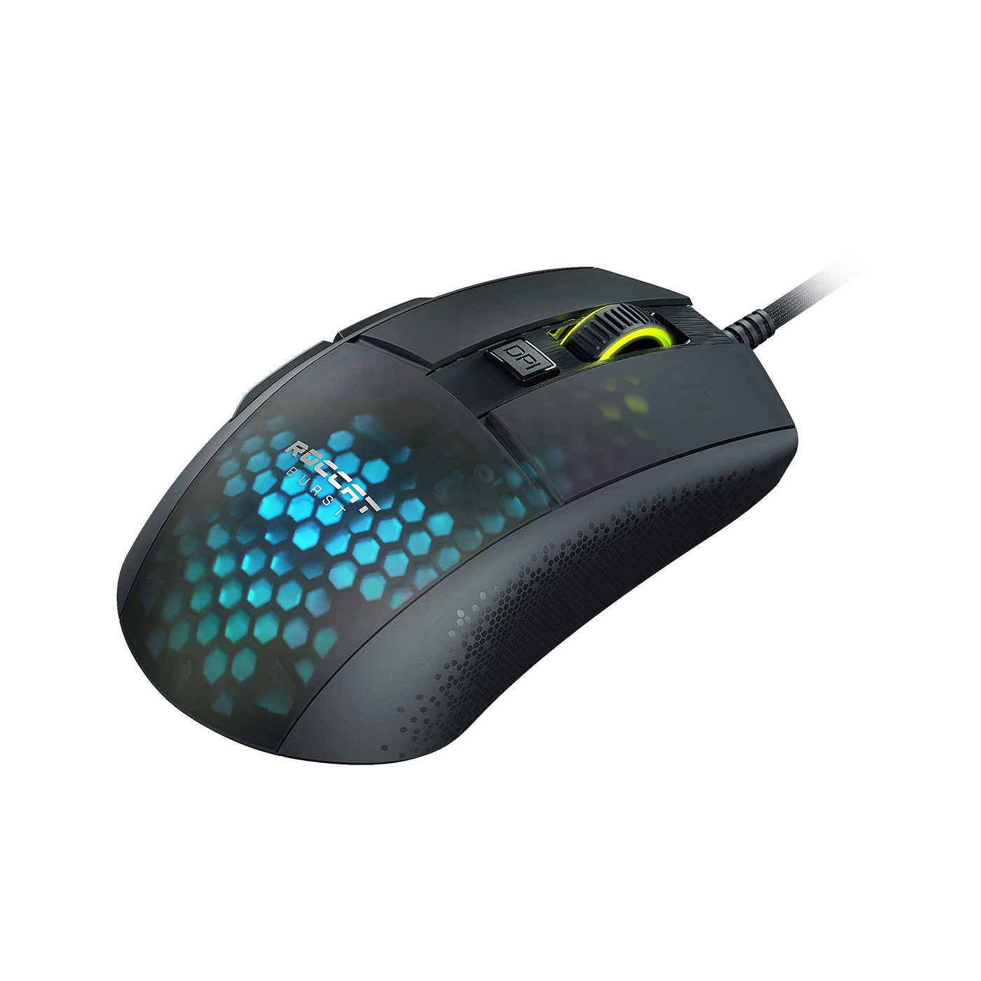 Roccat Burst Pro - Extrem leichte Optical Pro Gaming Maus (hohe Präzision, Optischer Owl-Eye Sensor (100 bis 16.000 Dpi), RGB AIMO LED Beleuchtung, 68g leicht, Designt in Deutschland), schwarz