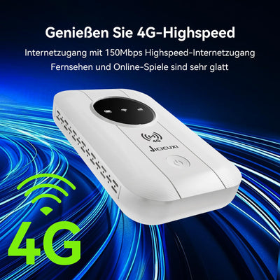 Mobiler WLAN Router, tragbares WLAN für unterwegs,4G Mobiler Wi-Fi-Router,150 Mbit/s, mit SIM-Kartensteckplatz,Typ-C Schnittstelle, WLAN Router Mobil für Reisen, Business & ohne Vertrag