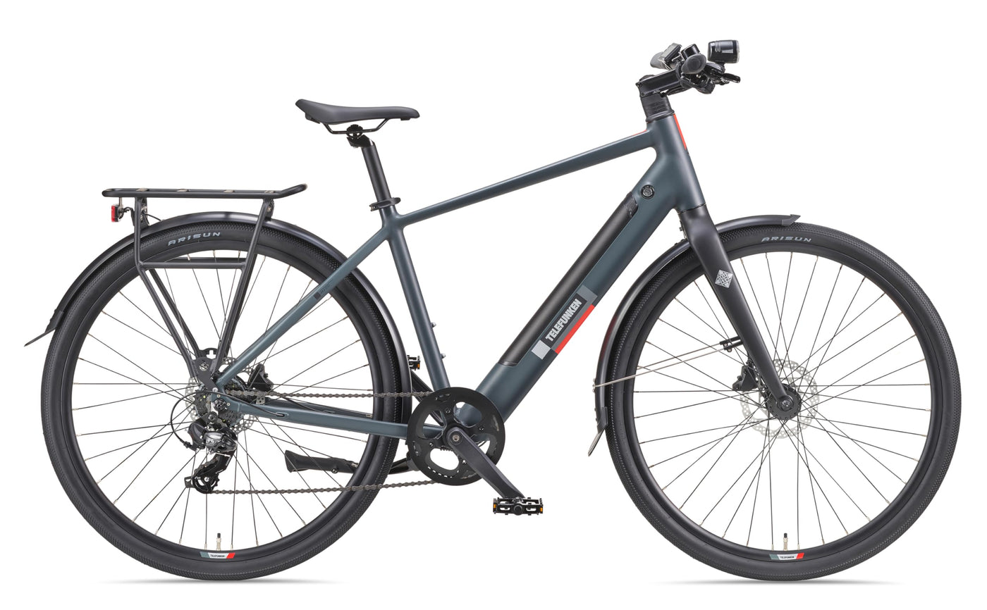 TELEFUNKEN E-Bike Herren 28 Zoll, Elektrofahrrad Hinterradmotor, 7-Gang Kettenschaltung, Hydr. Scheibenbremsen - Pedelec Urban-Bike, UH210