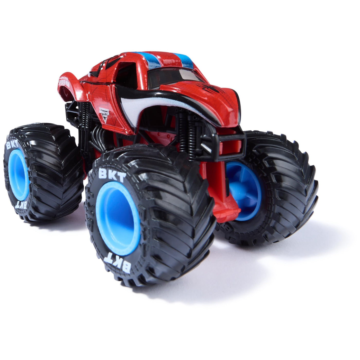 Monster Jam - Zweier-Pack Original Monster Trucks im Marvel Superhelden-Design, Venom vs. Spider-Man, Maßstab 1:64, ab 3 Jahren