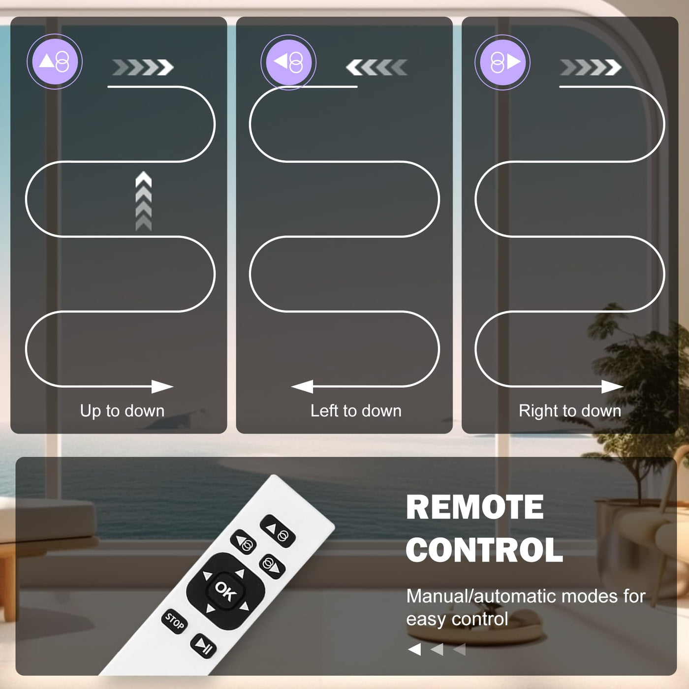 CHOVERY CL-2 Fensterputzroboter, der Fensterputzroboter Fenster Roboter mit Fernbedienung, automatischer Fensterputzer, Fensterreiniger Roboter, Glasreinigungsroboter, 3000 Pa Fenstersauger
