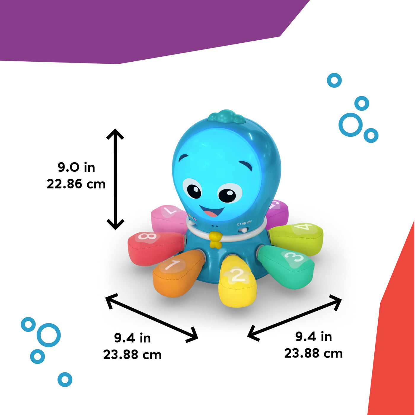 Baby Einstein Ocean Explorers Go Opus Go 4-in-1 Krabbeln & Fangen Aktivitäten Lernspielzeug, Musik und Lichter, Alter 3 Monate bis 5 Jahre