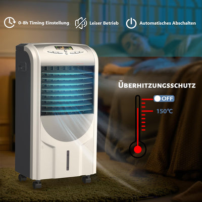 SOARS Klimaanlage mobil 5 in 1, Kühlung, Heizung, Luftreiniger, Luftbefeuchter & Ventilator, Klimagerät mit 3 Geschwindigkeiten, 8H Timer, LED Anzeige, Heizlüfter inkl. Fernbedienung & 7L Wassertank