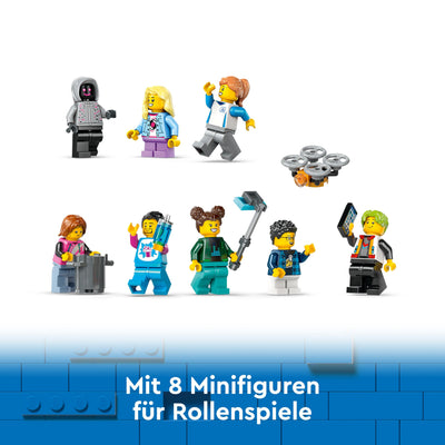 LEGO City Achterbahn mit Roboter-Mech, Spielzeug-Vergnügungspark, Spielset für Jungen und Mädchen ab 8 Jahren, Geschenk für kreative Kinder 60421
