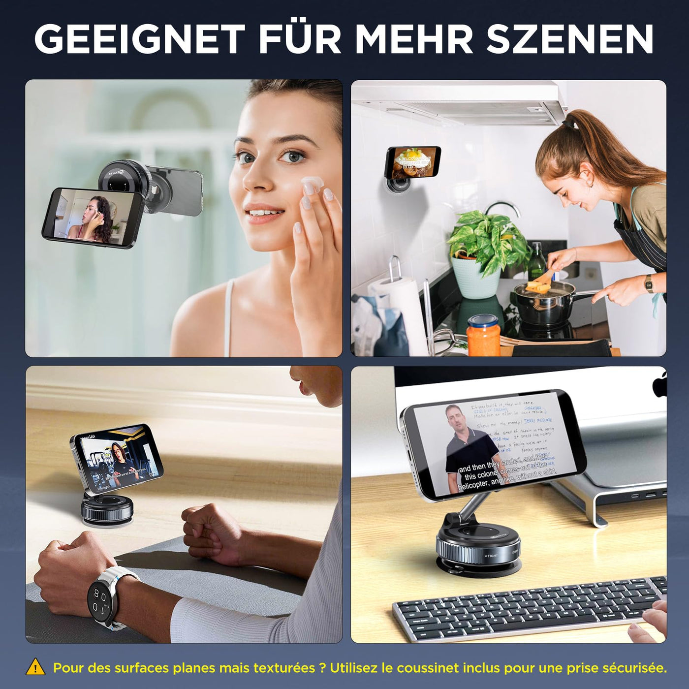 MSXTTLY Vakuum Magnetischer Handyhalterung Auto für Magsafe Autohalterung, 2025 Upgraded Vmag-S1 Handyhalterung Auto Magnet für Alle Handys, 360° Drehbar, Schwarz