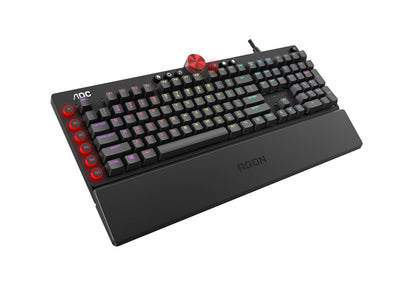 AGON AKG700 Gaming Tastatur - Französisches Layout - Cherry MX Red Switches - Anti-Ghosting - AOC G-Tools-Software - N-Key-Rollover