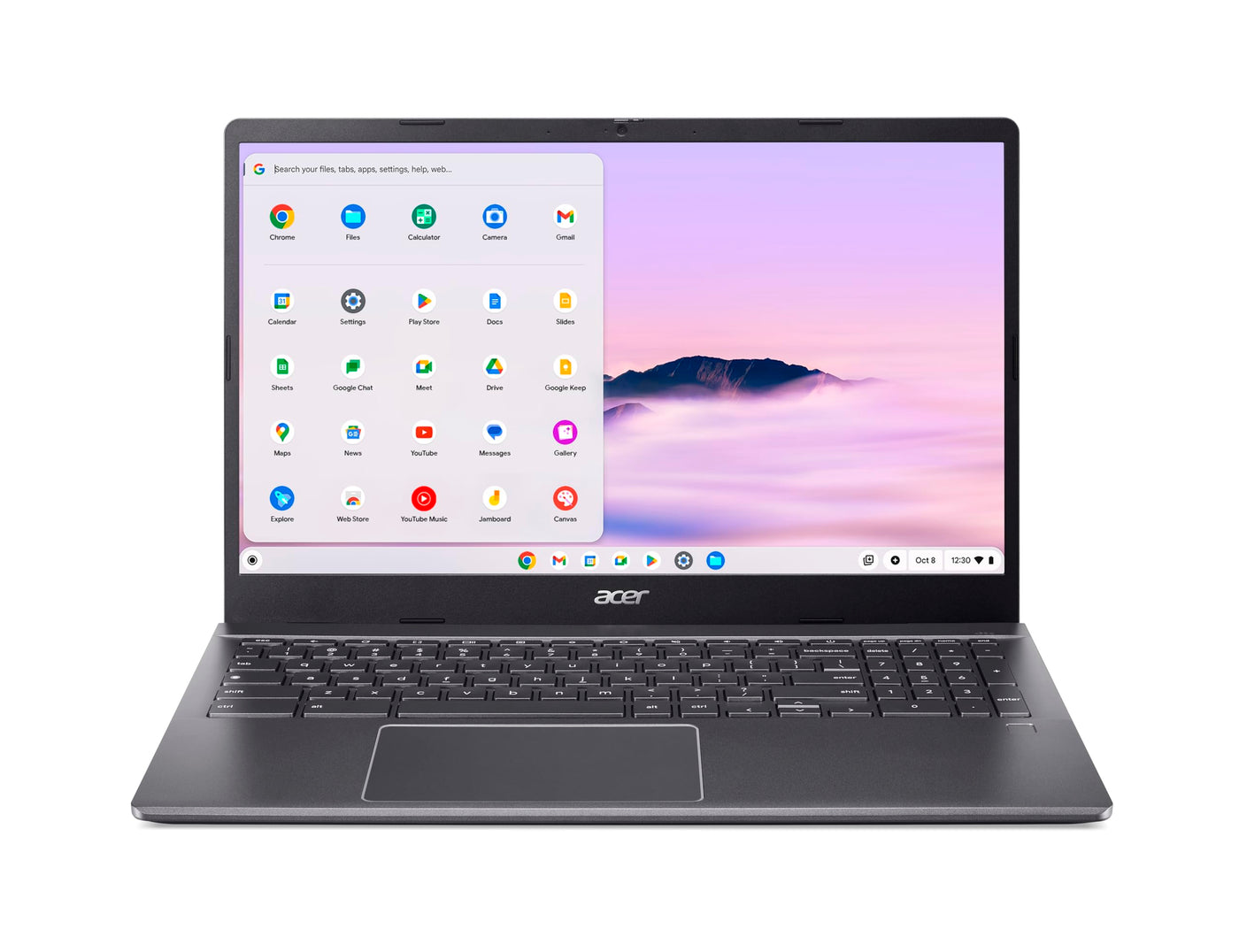 Acer Chromebook Plus 515 (CBE595-2-316V) Laptop, Google ChromeOS Core, 15,6" FHD IPS Display, Intel Core i3-1215U, 8 GB RAM, 128 GB SSD, Intel UHD Grafik, grau