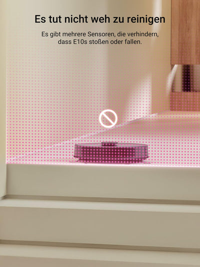 EUREKA E10s DE Saug- & Wischroboter + beutelloser Multi-Zyklon-Absaugstation (4000Pa, auto Teppicherkennung & auto Mop Lifting, LiDAR-Navigation, ideal gegen Tierhaare, App- & Sprachsteuerung) schwarz