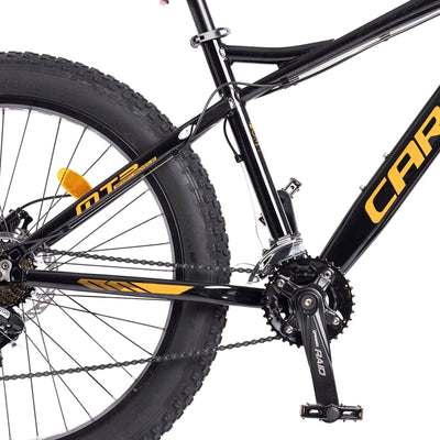 CARPAT SPORT Fatbike 26 Zoll Fat Tire 4.0 Hardtail MTB für Herren Damen und Jungen 7 Gang, Kettenschaltung, Alu-Rahmen Fahrrad, Fat Bike Mountainbike