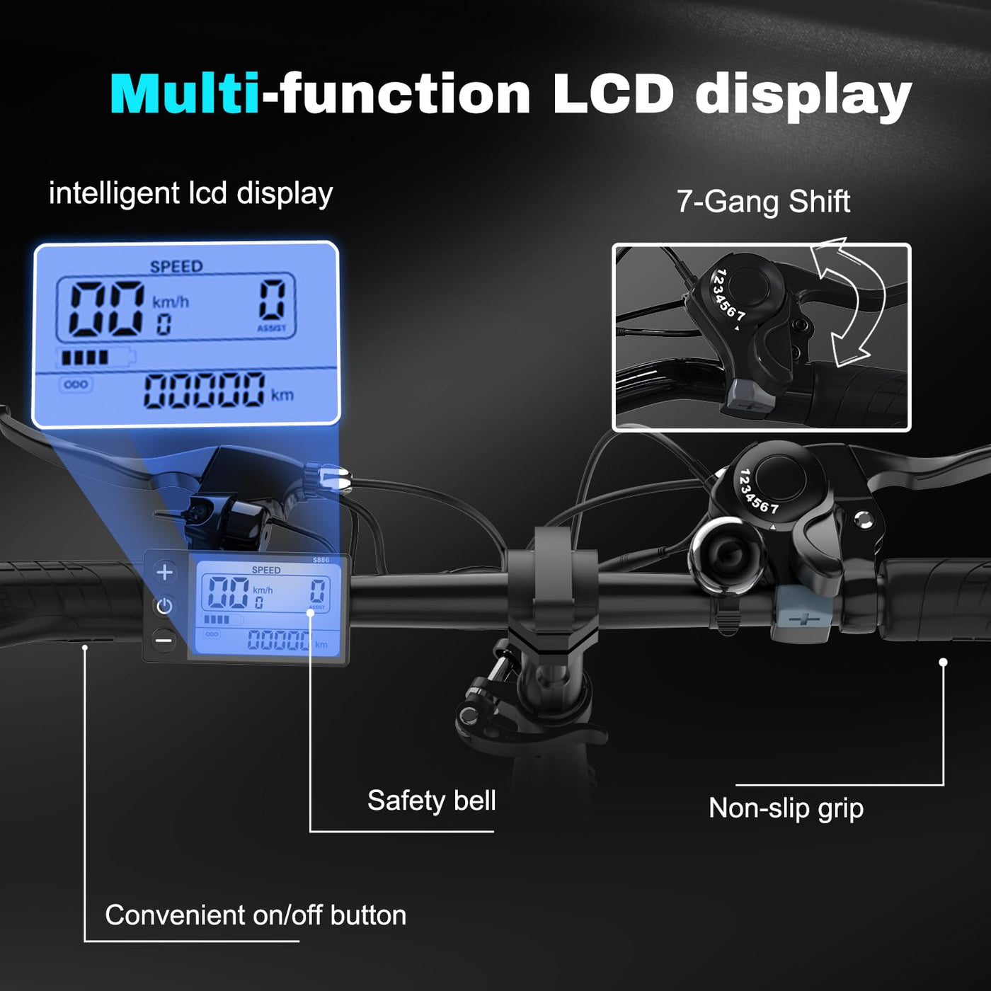 RCB RK6 20" E Bike für Erwachsene, 250W Motor 36V 15.6Ah Akku, 7-Gang,Breitreifen Klappbares E-Bike, Leichtes Elektrofahrrad für Stadtpendler