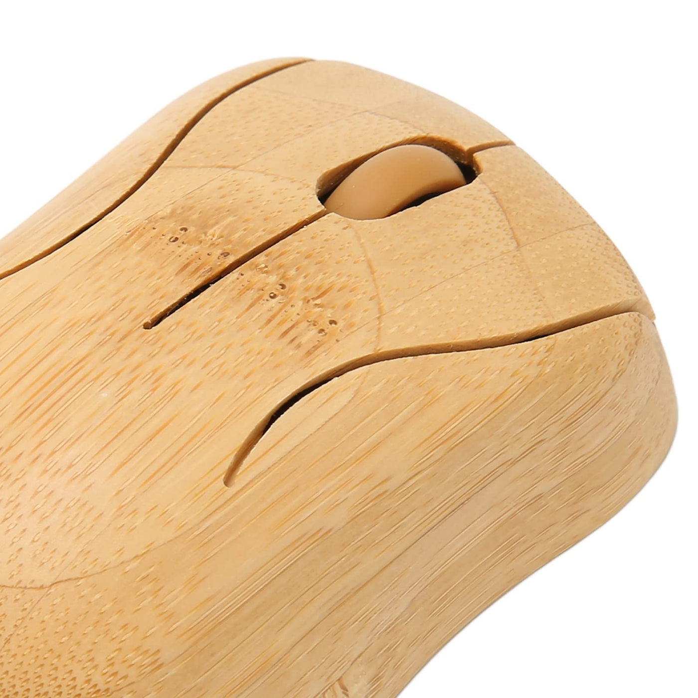 Vikye Tastatur- und Maus-Set, 2,4-GHz-Wireless-Plug-and-Play-Bambus-Computer-Wireless-Geräte, Wireless-Verbindungs-Holz-Computer-Steuergeräte für das Büro (Maus)
