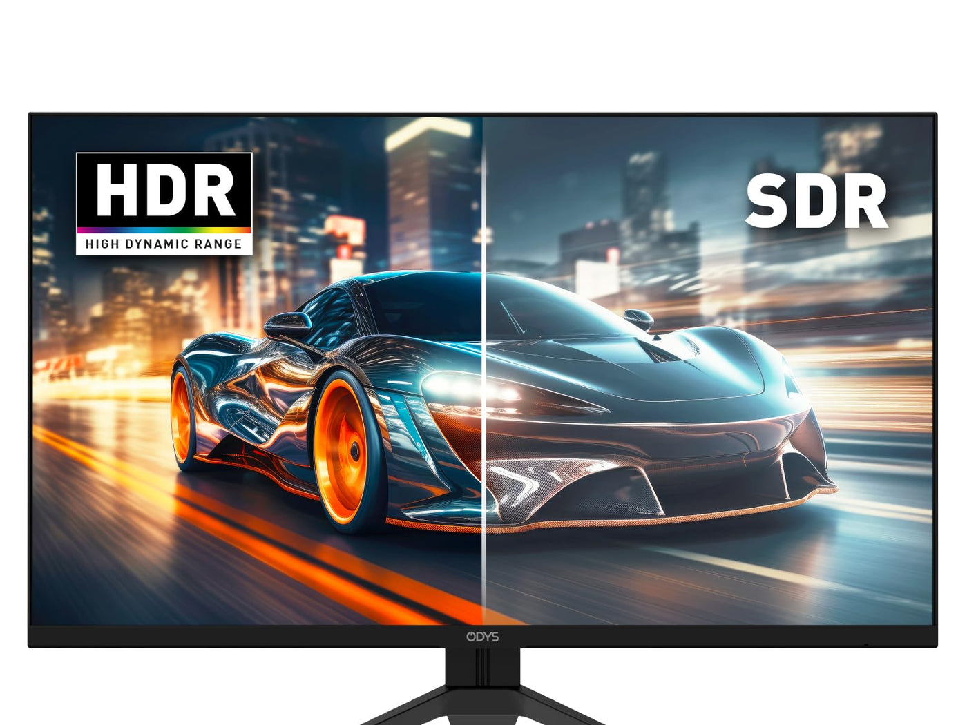 ODYS i27-Q-180 - 27 Zoll Gaming Monitor (69 cm Bildschirm, WQHD, 2.560x1.440 Pixel, 180 Hz, 1 ms Reaktionszeit (MPRT), Fast IPS Panel, FreeSync, HDMI, Display Port, 3,5mm Kopfhöreranschluss)