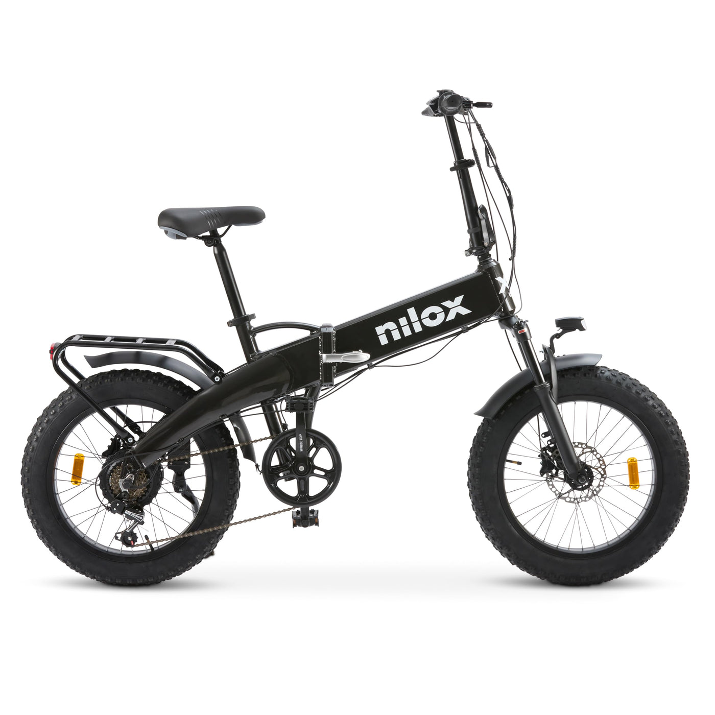 Nilox, Ebike X10 Ultra, faltbares Elektrofahrrad, bis zu 90 km Reichweite, bis zu 25 km/h, 48 V/250 W Motor und 48 V-13 Ah herausnehmbarer Akku, 20" x 4" Fat-Reifen, 6-Gang-Getriebe