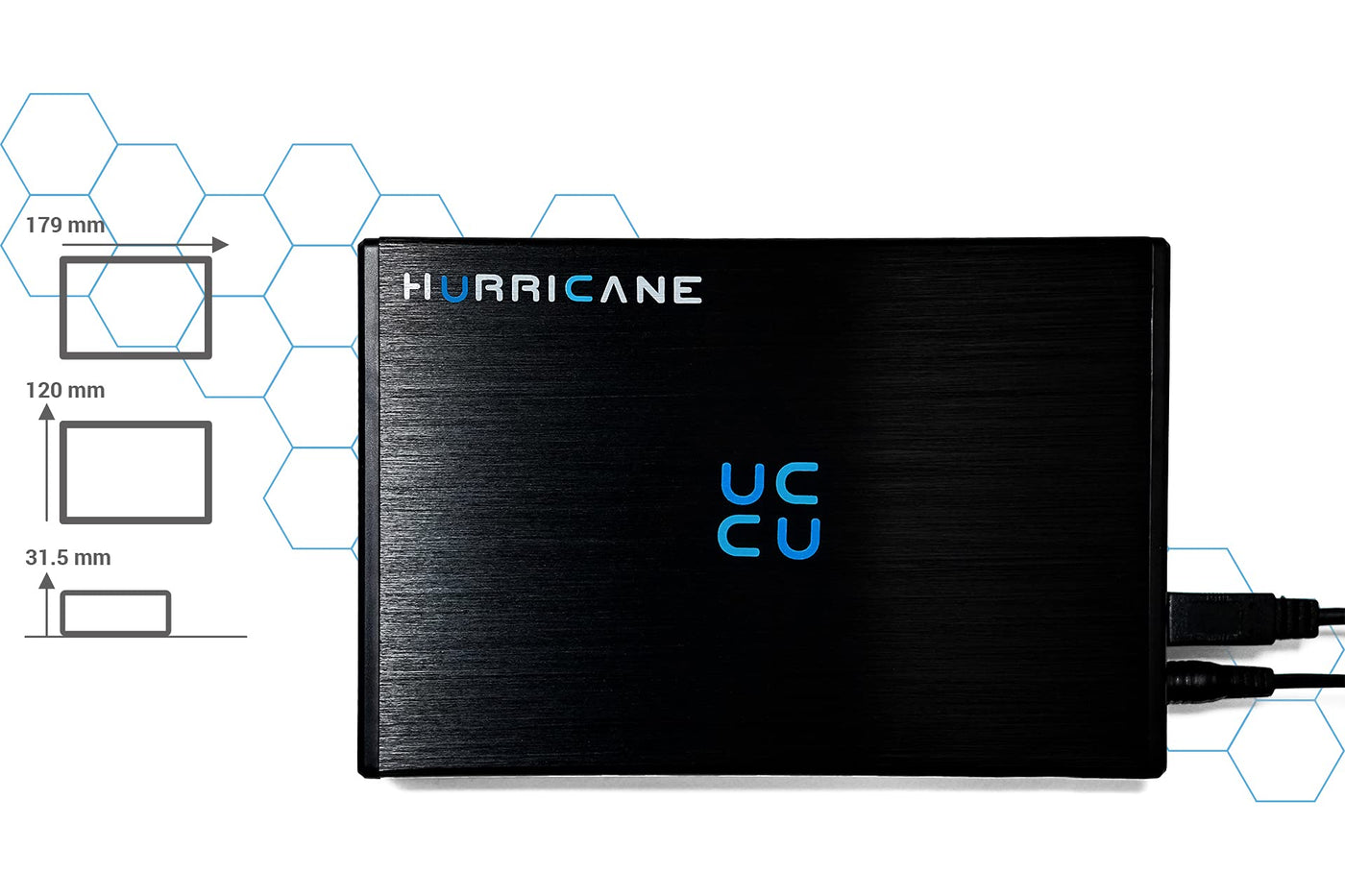 HURRICANE GD35612 Externe Festplatte 2TB 3,5" USB 3.0 Aluminium HDD mit Netzteil für PC, TV, Ps4, Ps5, Xbox Laptop kompatibel mit Windows mac Linux