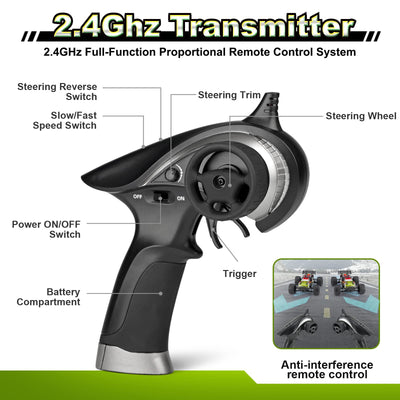 HAIBOXING Ferngesteuertes Auto 1/18 RC Car Hailstorm, 4WD All Terrain High Speed Racing Auto 36 kmh, 2,4 GHz RC Truck 4X4 Offroad wasserdicht elektrisch betrieben