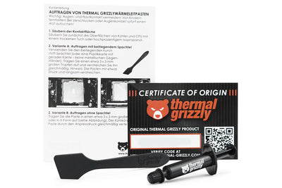 Thermal Grizzly - Hydronaut - 1 Gramm - Leitfähige Hochleistungs-Wärmeleitpaste - Ideal für Luft- und Wasserkühlung von CPU/GPU/PS4/PS5/Xbox - Für große Kühlflächen