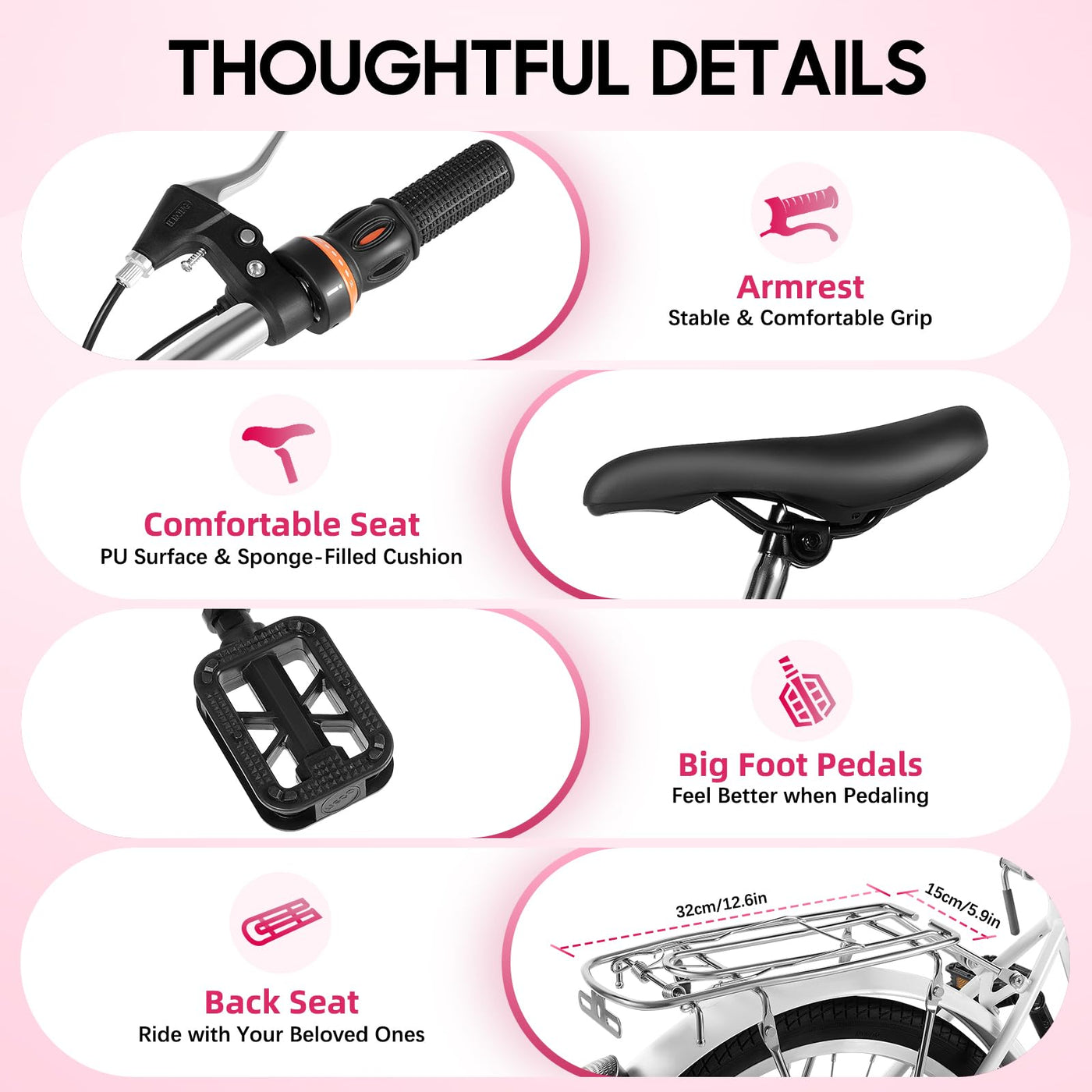 XUEMANSHOP Kinderfahrrad, 20 Zoll Fahrrad mädchen, 6-Gang-schaltung Fahrrad Damen mit Scheinwerfer, Belastbarkeit Max 90kg für 6,7, 8, 9, 10 Jahr