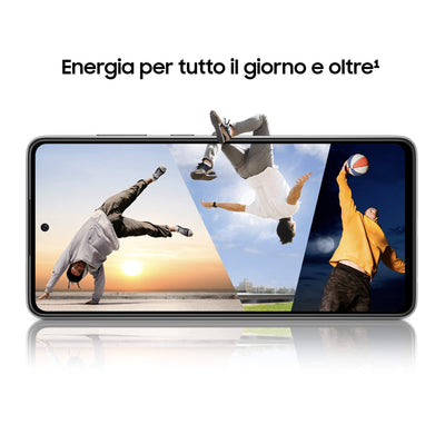 Samsung Galaxy A52 Smartphone, 6,5-Zoll-FHD+ Infinity-O-Display, 6 GB RAM und 128 GB erweiterbarer interner Speicher, 4.500-mAh-Akku und ultraschnelles Aufladen schwarz