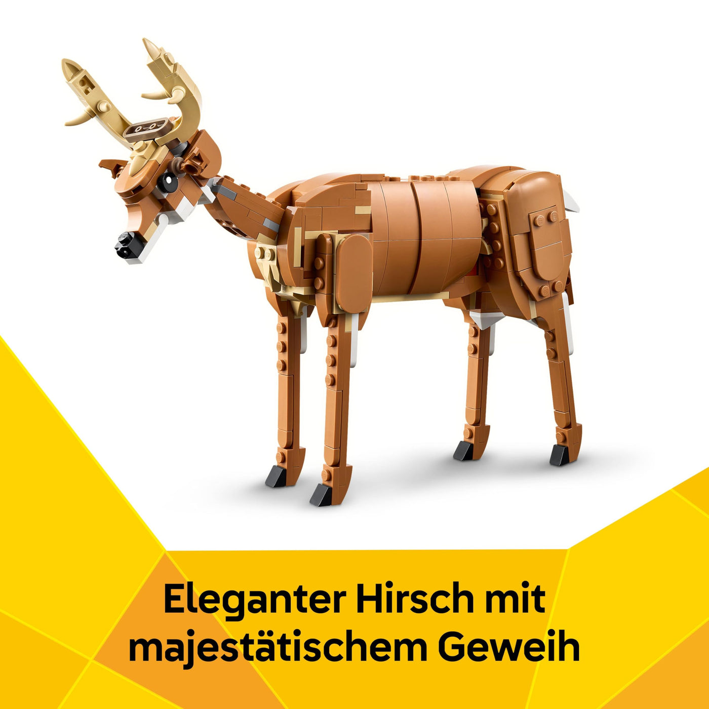 LEGO Creator 3in1 Prächtiges Ross - Kinder Spielzeug Tiere - Tierfigur verwandelt Sich in EIN Bären- oder Hirschmodell – Kreatives Geschenk für Mädchen und Jungen ab 9 Jahren – 31166