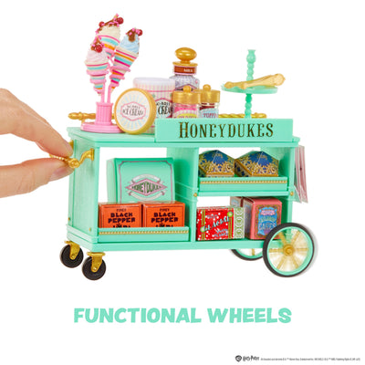 MGA's Miniverse Make It Mini Honeydukes Trolley- Harry Potter Mini-Sammlerstücke, 50+ Teile, Kunstharz-Bastelspiel, Nachgebildete Lebensmittel, Für Sammler & Kinder ab 8, Nicht ESSBAR