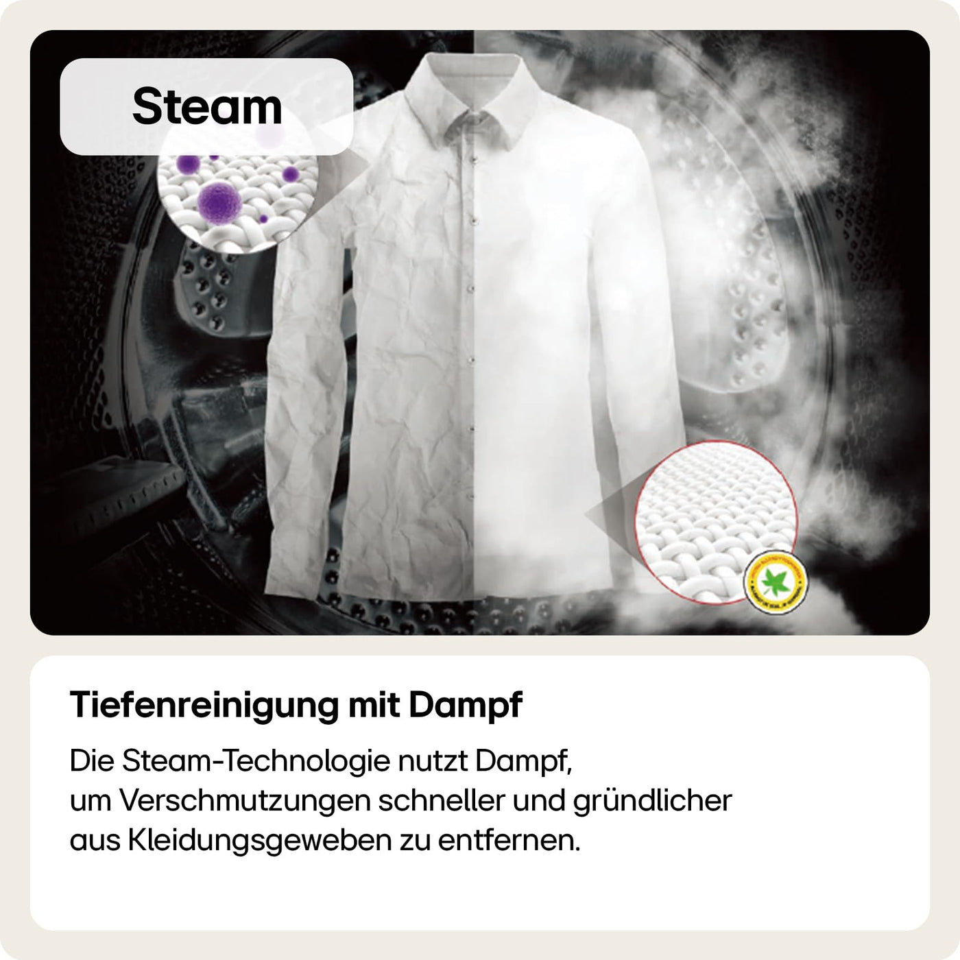 LG F4WR703YB Frontlader-Waschmaschine 13 kg, Klasse A -20%, 1.400 U./Min., 61.5x60x85 cm, TurboWash 360 in 39 Minuten, Allergy Care, Steam, Wi-Fi, Digitales Touchdisplay, Platinum Black
