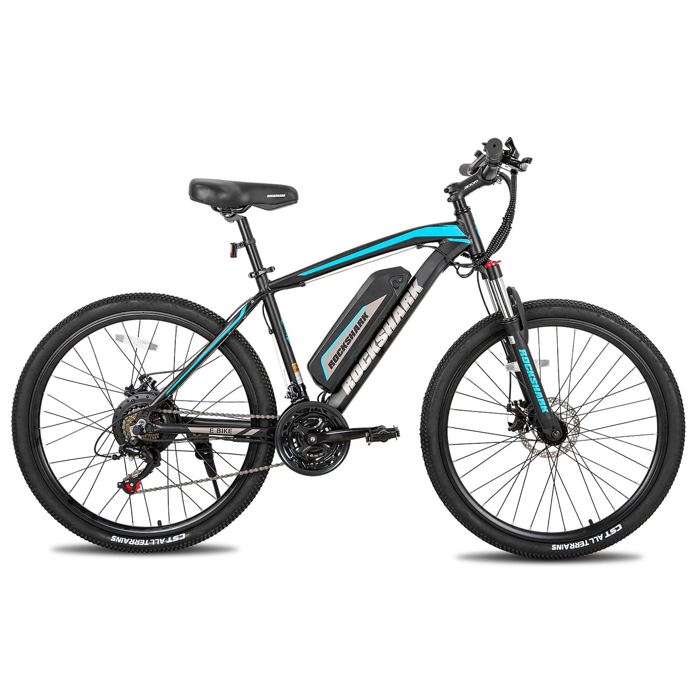 Hiland 29 Zoll Elektrofahrrad, 21 Gang Aluminium Elektro-Mountainbike, 250 Watt Scheibenbremse Elektrofahrrad für Erwachsene, Unisex mit 36V 10.4Ah Akku schwarz