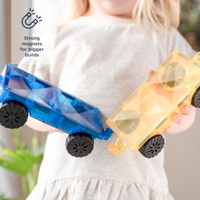 CONNETIX Magnetische Fliesen Regenbogen Auto Pack, 2 Stück