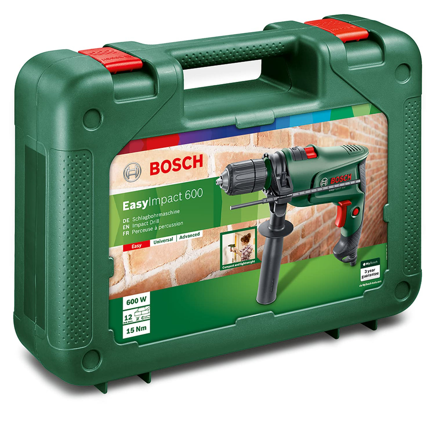 Bosch Home and Garden Bosch Schlagbohrmaschine EasyImpact 600 (600 Watt, im Koffer)