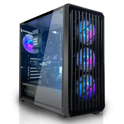 SYSTEMTREFF Basic Gaming PC AMD Ryzen 7 5700G 8x4.6GHz | AMD Radeon RX Vega 8 4K HDMI DX12 | 1TB M.2 NVMe | 32GB DDR4 RAM | WLAN Desktop Computer Rechner für Gamer, Zocker