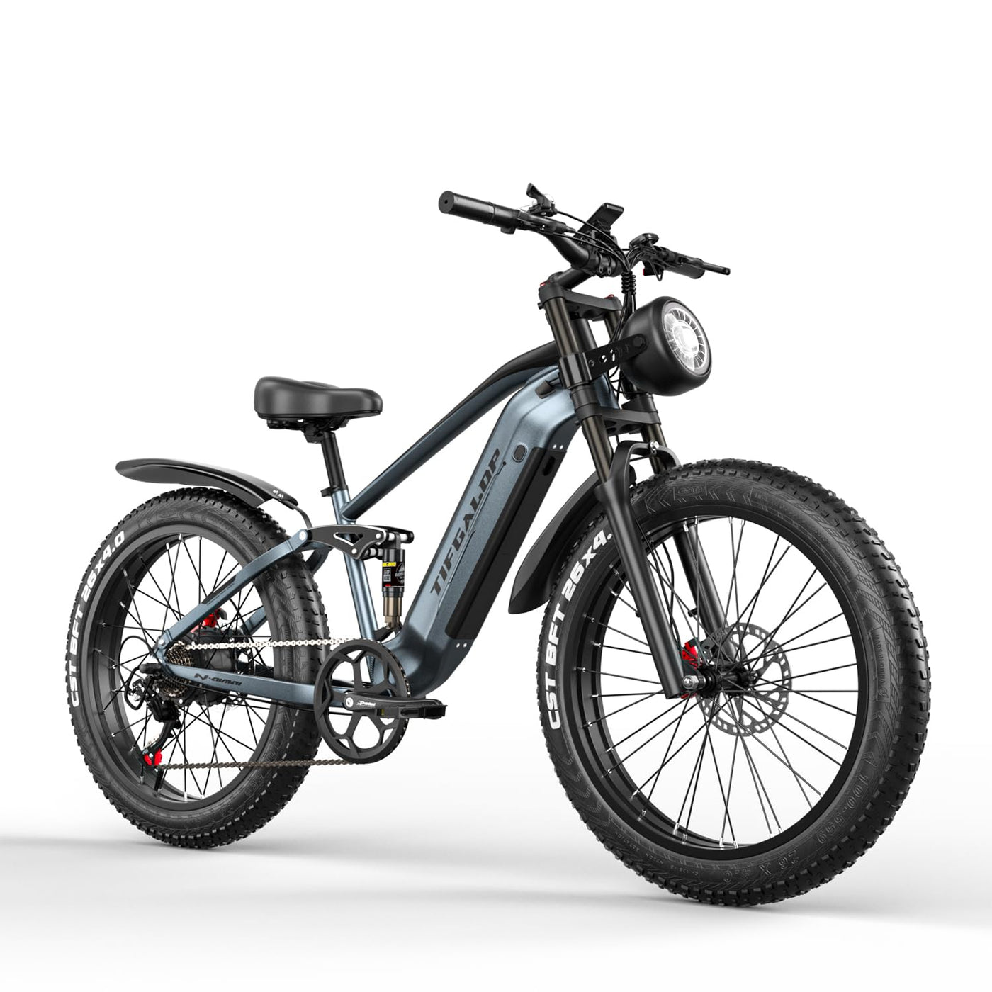 tifgalop Elektrofahrrad für Erwachsene, bürstenloser Hochfrequenzmotor, Doppel-Amortisierung, herausnehmbarer 48V18AH-Akku, maximale Reichweite 45-90 km, 26-Zoll-Mountainbike