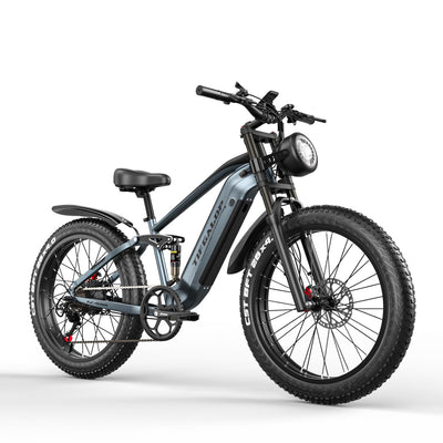 tifgalop Elektrofahrrad für Erwachsene, bürstenloser Hochfrequenzmotor, Doppel-Amortisierung, herausnehmbarer 48V18AH-Akku, maximale Reichweite 45-90 km, 26-Zoll-Mountainbike