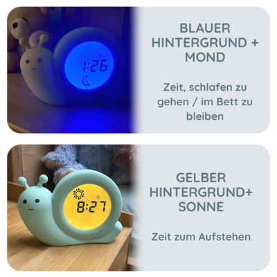 Alecto BC100BUNNY - pädagogischer Schlaftrainer, Nachtlicht und Wecker, Hase (Minzgrün)