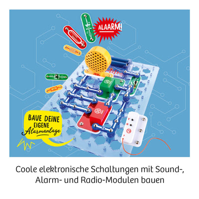 KOSMOS 620608 Easy Elektro - Big Fun, spannende Experimente zu Stromkreisen mit Reihen- und Parallelschaltungen, Radio Bauen, Sound-Anlage, Alarm-Anlage, Experimentierkasten für Kinder , Mittel