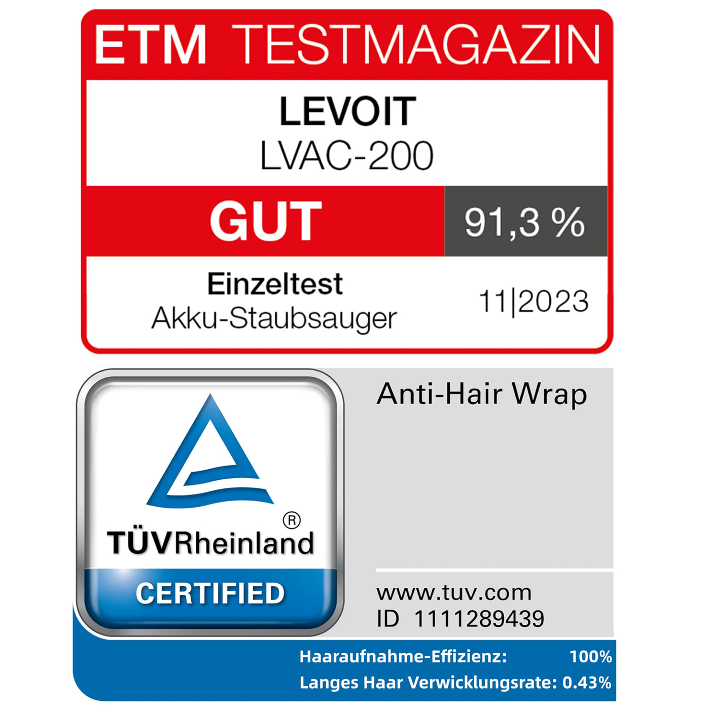 Levoit Akku Staubsauger mit Tierhaardüse, Anti Haar Wrap, 4-in-1 Kabelloser Akkustaubsauger mit 99,9 Prozent Filterleistung, Beutelloser Akkusauger für Teppich Hartböden und Auto, LVAC 200 Gold
