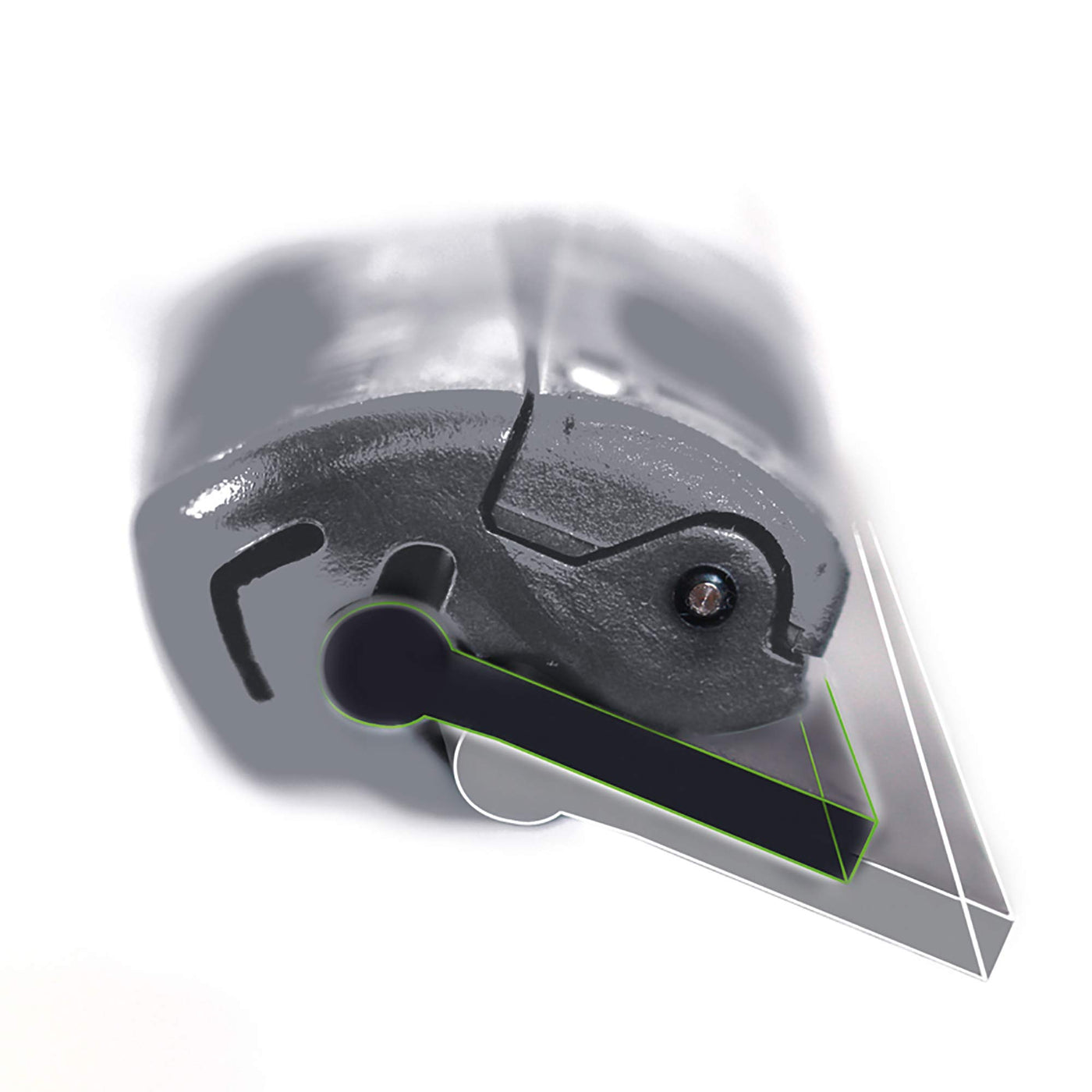 UNGER ErgoTec Ninja Fensterwischer 40° (Breite 45 cm, ergonomischer Griff, mit Soft-Gummi, Zwei Gummi Positionen, Fensterabzieher mit Schwenkfunktion) EN450