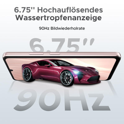 DOOGEE Note 58 Pro Android 15 Smartphone Ohne Vertrag 32GB+256GB Octa Core 6.75" HD+ 90Hz Handy Ohne Vertrag 6250mAh Handy Günstig 16MP+8MP Simlockfreie Handys Dual SIM 4G/ GPS/NFC/Fingerabdruck