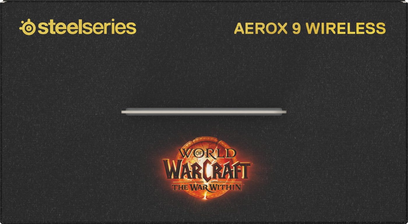 SteelSeries Aerox 9 Wireless - World of Warcraft Edition - kostenloses In-Game-Item - MMO-Gaming-Maus - 18 programmierbare Tasten - leichtes Gewicht -Bluetooth/2,4 GHz -18 Tsd. DPI TrueMove Air Sensor