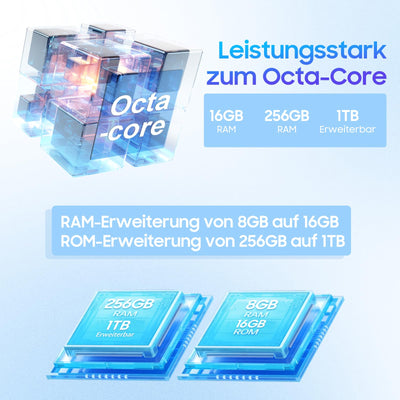 Blackview Color 8 Handy Ohne Vertrag, 16GB+256GB/1TB erweiterbar Android 13 Smartphone Günstig 6000mAh, T616 Octa-Core, 90Hz/6.75" HD+, 50MP Kamera, Fingerprint/3.5mm Jack/4G Dual SIM/Simlockfreie