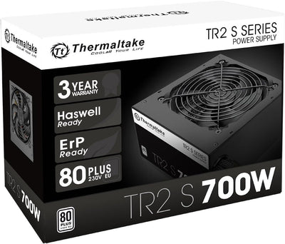Thermaltake TR2 S 700W | PC-ATX-Netzteil | 80-Plus | leiser 120 Lüfter | EU zertifiziert | schwarz