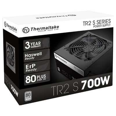 Thermaltake TR2 S 700W | PC-ATX-Netzteil | 80-Plus | leiser 120 Lüfter | EU zertifiziert | schwarz