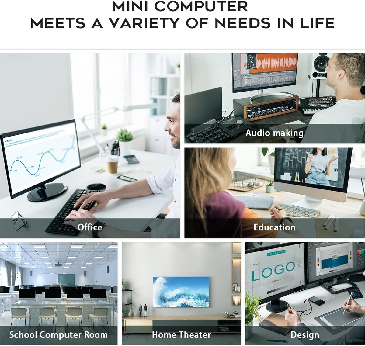 Beelink Mini S Mini-PC W11 Pro, Prozessor der 11. Generation N5095 (max. 2,9 GHz), 8 GB DDR4 + 128 GB SSD, WiFi 5 (802.11 b/g/n/ac), Bluetooth 4.0, Dual HDMI, 4k, USB 3.0