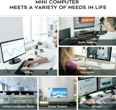 Beelink Mini S Mini-PC W11 Pro, Prozessor der 11. Generation N5095 (max. 2,9 GHz), 8 GB DDR4 + 128 GB SSD, WiFi 5 (802.11 b/g/n/ac), Bluetooth 4.0, Dual HDMI, 4k, USB 3.0