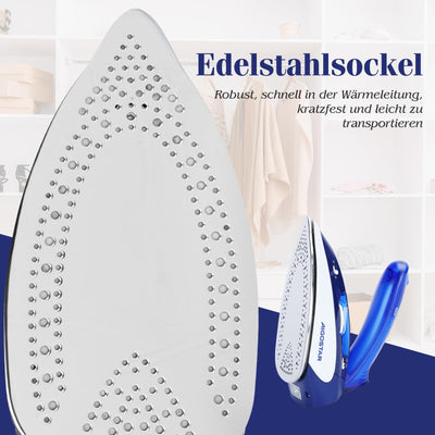 Aigostar Reise-Dampfbügeleisen Kleines Mini Dampf Bügeleisen Leichtes Reisebügeleisen Tragbar Faltbarer Griff Mehrere Temperaturstufen Reisedampfbügeleisen 1100W 80ml Wassertank
