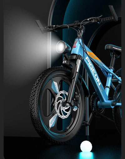 Cityfahrrad Mountainbike Kinderfahrrad 24 22 Zoll Stoßdämpfer Mit Gepäckträger und Frontlicht Geeignet für Jugendliche und Kinder C,24 inches