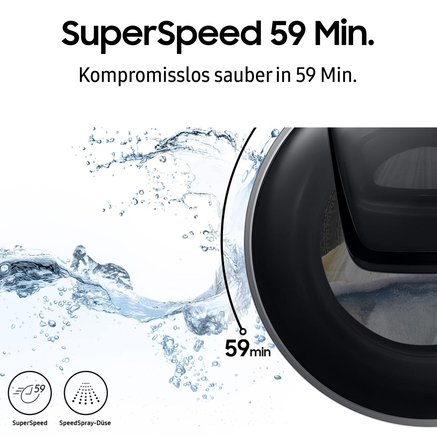 Samsung WW80T654ALX/S2 Waschmaschine 8 kg, 1400 U/min, Ecobubble, AddWash, WiFi SmartControl, Hygiene-Dampfprogramm, Inox