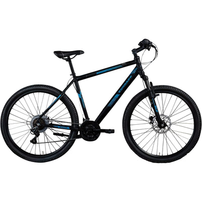 ZÜNDAPP Mountainbike 27 5 Zoll | Damen und Herren Fahrrad Erwachsene 27,5" mit 21 Gangschaltung | Mountain Bike 175-190 cm mit Scheibenbremsen | Blue 4.0 (schwarz/blau, 52 cm)