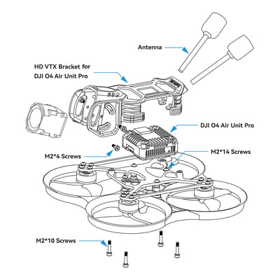 BETAFPV Pavo20 Pro Bürstenlos Whoop Quadrocopter mit HD Digital Halterung, kompatibel mit O4 Air Unit Pro, mit 1104 7200KV Motor, F4 2-3S 20A FC, COB LED-Streifen für FPV Freestyle Shooting