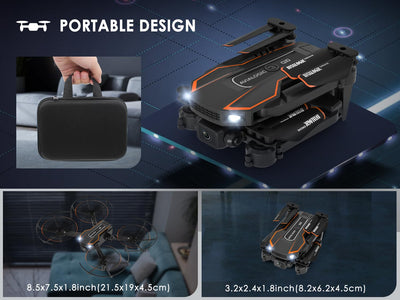 Drohne mit Kamera HD 720P für Kinder, RC Drone Quadcopter mit Kopflos Modus, 3D Flip, Höhenhaltung, Flugbahn, Spielzeug und Geschenke für Jungen Mädchen Anfänger