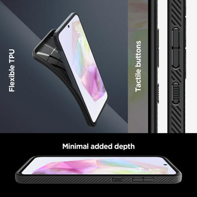 Spigen Liquid Air Hülle Kompatibel mit Samsung Galaxy A35 5G -Schwarz